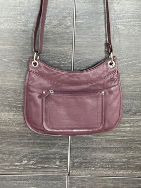 JBG International Burnished Plum Leather Bag